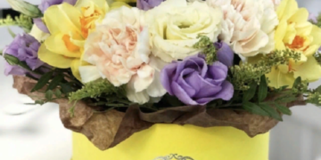 Интересные идеи оформления букетов в коробке